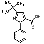 结构式 CAS# 93045-47-7, 3-(2-甲基-2-丙基)-1-苯基-1H-吡唑-5-羧酸
