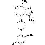 CAS#: 930751-54-5， [4-(5-Chloro-2-methylphenyl)-1-piperazinyl](5-isopropyl-3-methyl-1,2-oxazol-4-yl)methanone