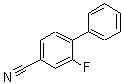 structure of CAS# 93129-69-2, 2-Fluoro-4-biphenylcarbonitrile;4-Cyano-2-fluorobiphenyl;4-Cyano-2-fluoro-biphenyl