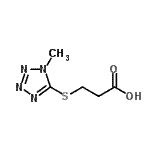 structure of CAS# 93211-24-6, 3-[(1-Methyl-1H-tetrazol-5-yl)sulfanyl]propanoic acid;3-(1-methyl-1,2,3,4-tetraazol-5-ylthio)propanoic acid;3-[(1-methyl-1H-tetrazol-5-yl)sulfanyl]propanoic acid;3-[(1-Methyl-1H-tetrazol-5-yl)thio]propanoic acid