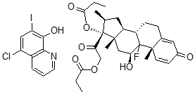 CAS 登录号：93281-21-1， 5-氯-7-碘喹啉-8-醇 [2-[(8S,10S,11S,13S,14S,16S,17R)-9-氟-11-羟基-10,13,16-三甲基-3-氧代-17-丙酰基氧基-6,7,8,11,12,14,15,16-八氢环戊并[a]菲-17-基]-2-氧代乙基]丙酸酯