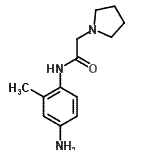structure of CAS# 933735-22-9, N-(4-Amino-2-methylphenyl)-2-(1-pyrrolidinyl)acetamide;N -(4-Amino-2-methyl-phenyl)-2-pyrrolidin-1-yl-ac;etamide;N -(4-Amino-2-methyl-phenyl)-2-pyrrolidin-1-yl-acetamide
