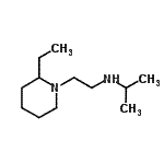 structure of CAS# 933738-34-2, N-[2-(2-Ethyl-1-piperidinyl)ethyl]-2-propanamine;N-(2-(2-ethylpiperidin-1-yl)ethyl)propan-2-amine;N-[2-(2-Ethylpiperidin-1-yl)ethyl]-N-isopropylamine;N-[2-(2-ethylpiperidin-1-yl)ethyl]propan-2-amine