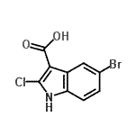 CAS#: 933740-77-3， 5-Bromo-2-chloro-1H-indole-3-carboxylic acid