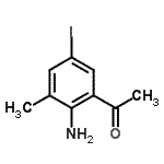 结构式 CAS# 935292-72-1, 1-(2-氨基-5-碘-3-甲基-苯基)乙酮