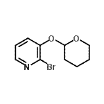 structure of CAS# 93560-60-2, 2-Bromo-3-(tetrahydro-2H-pyran-2-yloxy)pyridine;2-BROMO-3-(2-TETRAHYDROPYRANYLOXY)PYRIDINE;2-BROMO-3-(TETRAHYDRO-2-PYRANYLOXY)PYRIDINE;3-(2H-3,4,5,6-tetrahydropyran-2-yloxy)-2-bromopyridine