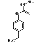 结构式 CAS# 93693-01-7, N-(4-乙基苯基)肼基硫代甲酰胺