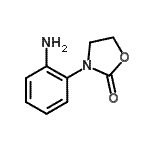 structure of CAS# 936940-54-4, 3-(2-Aminophenyl)-1,3-oxazolidin-2-one;2-oxazolidinone, 3-(2-aminophenyl);3-(2-aminophenyl)-1,3-oxazolidin-2-one;3-(2-Amino-phenyl)-oxazolidin-2-one