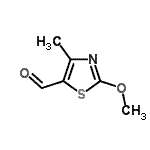 structure of CAS# 937676-32-9, 2-Methoxy-4-methyl-1,3-thiazole-5-carbaldehyde;2-Methoxy-4-methyl-thiazole-5-carbaldehyde;2-methoxy-4-methylthiazole-5-carbaldehyde;2-Methoxy-4-methyl-thiazole-5-carbaldehyde