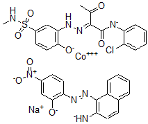 CAS#: 93776-36-4， Sodium [2-[(2-Amino-1-Naphthyl)Azo]-5-Nitrophenolato(2-)][N-(2-Chlorophenyl)-2-[[2-Hydroxy-5-[(Methylamino)Sulphonyl]Phenyl]Azo]-3-Oxobutyramidato(2-)]Cobaltate(1-)