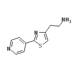 structure of CAS# 938283-17-1, 2-[2-(4-Pyridinyl)-1,3-thiazol-4-yl]ethanamine;[2-(2-pyridin-4-yl-1,3-thiazol-4-yl)ethyl]amine;2-(2-(4-pyridyl)-1,3-thiazol-4-yl)ethylamine;2-(2-pyridin-4-yl-1,3-thiazol-4-yl)ethanamine