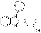 结构式 CAS# 93866-15-0, [(1-苯基-1H-苯并咪唑-2-基)硫基]乙酸
