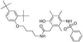 CAS#: 93919-52-9， N-[4-[2,4-Bis(tert-Butyl)Phenoxy]Butyl]-2-[2-Hydroxy-3,4,6-Trimethyl-5-[(Phenylsulphonyl)Amino]Phenyl]Acetamide