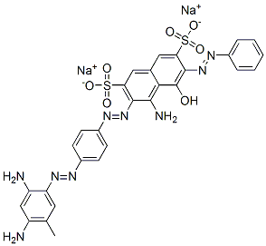 CAS#: 93940-04-6， Disodium 4-Amino-3-[[4-[(2,4-Diamino-5-Methylphenyl)Azo]Phenyl]Azo]-5-Hydroxy-6-(Phenylazo)Naphthalene-2,7-Disulphonate
