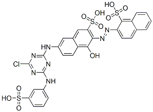 CAS#: 93942-64-4， 2-[[6-[[4-Chloro-6-[(3-Sulphophenyl)Amino]-1,3,5-Triazin-2-Yl]Amino]-1-Hydroxy-3-Sulpho-2-Naphthyl]Azo]Naphthalene-1-Sulphonic Acid