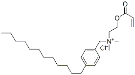CAS#: 93963-46-3， 4-Dodecyl-N,N-Dimethyl-N-[2-[(1-Oxo-2-Propen-1-Yl)Oxy]Ethyl]-Benzenemethanaminium Chloride (1:1)