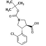 CAS#: 939757-93-4， (3S,4R)-4-(2-Chlorophenyl)-1-{[(2-methyl-2-propanyl)oxy]carbonyl}-3-pyrrolidinecarboxylic acid