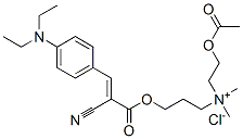 CAS#: 93981-89-6， [2-(Acetoxy)Ethyl]-3-[[2-Cyano-3-[4-(Diethylamino)Phenyl]-1-Oxoallyl]Oxy]Propyldimethylammonium Chloride