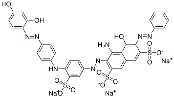 CAS#: 93982-64-0， Trisodium 4-Amino-3-[[4-[[4-[(2,4-Dihydroxyphenyl)Azo]Phenyl]Amino]-3-Sulphonatophenyl]Azo]-5-Hydroxy-6-(Phenylazo)Naphthalene-2,7-Disulphonate