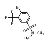 结构式 CAS# 939989-87-4, 4-溴-N,N-二甲基-3-(三氟甲基)苯磺酰胺