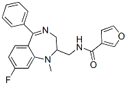 CAS#: 94006-14-1， N-[(8-Fluoro-2,3-Dihydro-1-Methyl-5-Phenyl-1H-1,4-Benzodiazepin-2-Yl)Methyl]-3-Furancarboxamide