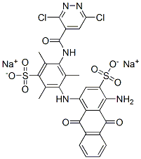 CAS#: 94021-06-4， Disodium 1-Amino-4-[3-[[(3,6-Dichloropyridazin-4-Yl)Carbonyl]Amino]-2,4,6-Trimethyl-5-Sulphonatoanilino]-9,10-Dihydro-9,10-Dioxoanthracene-2-Sulphonate