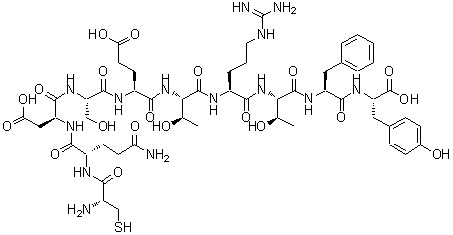 结构式 CAS# 94040-53-6, 半胱氨酰谷氨酰胺酰-alpha-天冬氨酰丝氨酰-alpha-谷氨酰苏氨酰精氨酰苏氨酰苯基丙氨酰酪氨酸