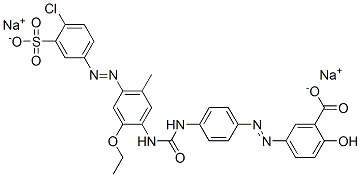 CAS#: 94088-51-4， 5-[2-[4-[[[[4-[2-(4-Chloro-3-Sulfophenyl)Diazenyl]-2-Ethoxy-5-Methylphenyl]Amino]Carbonyl]Amino]Phenyl]Diazenyl]-2-Hydroxy-Benzoic Acid Sodium Salt (1:2)