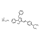 CAS#: 94088-61-6， 1-Benzyl-3-{[4-(diethylamino)phenyl]diazenyl}-4-methyl-5-phenyl-4,5-dihydro-1H-1,2,4-triazol-1-ium methyl sulfate
