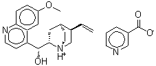 CAS#: 94107-85-4， (8alpha,9R)-9-Hydroxy-6'-methoxycinchonan-1-ium nicotinate