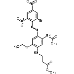 CAS#: 94108-94-8， Methyl N-{5-acetamido-4-[(2-bromo-4,6-dinitrophenyl)diazenyl]-2-ethoxyphenyl}-beta-alaninate