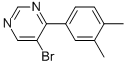 structure of CAS# 941294-38-8, 5-Bromo-4-(3,4-Dimethyl-Phenyl)-Pyrimidine;5-Bromo-4-(3,4-Dimethylphenyl)Pyrimidine