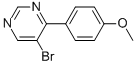 structure of CAS# 941294-41-3, 5-Bromo-4-(4-Methoxy-Phenyl)-Pyrimidine;5-Bromo-4-(4-Methoxyphenyl)Pyrimidine