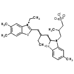 CAS#: 94158-30-2， 3-[2-{2-[(3-Ethyl-5,6-dimethyl-1,3-benzothiazol-3-ium-2-yl)methylene]butylidene}-5-methyl-1,3-benzoselenazol-3(2H)-yl]-2-methyl-1-propanesulfonate