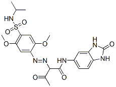 CAS#: 94159-59-8， N-(2,3-Dihydro-2-Oxo-1H-Benzimidazol-5-Yl)-2-[[4-[[Isopropylamino]Sulphonyl]-2,5-Dimethoxyphenyl]Azo]-3-Oxobutyramide
