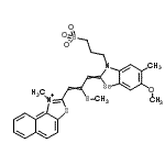 CAS#: 94166-40-2， 3-[6-methoxy-5-methyl-2-[3-(1-methylbenzo[e][1,3]benzothiazol-1-ium-2-yl)-2-methylsulfanyl-prop-2-enylidene]-1,3-benzoselenazol-3-yl]propane-1-sulfonate