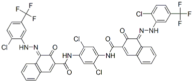 CAS#: 94188-99-5， (4Z)-4-[[2-Chloro-5-(Trifluoromethyl)Phenyl]Hydrazinylidene]-N-[2,5-Dichloro-4-[[(4E)-4-[[2-Chloro-5-(Trifluoromethyl)Phenyl]Hydrazinylidene]-3-Oxo-Naphthalene-2-Carbonyl]Amino]Phenyl]-3-Oxo-Naphthalene-2-Carboxamide