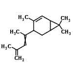 CAS#: 94201-04-4， 4-(1,3-dimethylbuta-1,3-dienyl)-3,7,7-trimethyl-bicyclo[4.1.0]hept-2-ene