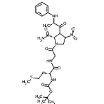 CAS#: 94213-45-3， tert-butyl N-[(1R)-1-[[2-[(2S)-3-[(2S)-2-anilinopropanoyl]-2-carbamoyl-4-nitro-pyrrolidin-1-yl]-2-oxo-ethyl]carbamoyl]-3-methylsulfanyl-propyl]carbamate