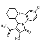 CAS#: 942222-78-8， 4-Acetyl-1-(4-chloro-2-fluorophenyl)-5-cyclohexyl-3-hydroxy-1,5-dihydro-2H-pyrrol-2-one