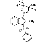 structure of CAS# 943324-08-1, 2-Methyl-1-(phenylsulfonyl)-3-(4,4,5,5-tetramethyl-1,3,2-dioxaborolan-2-yl)-1H-pyrrolo[2,3-b]pyridine;1H-Pyrrol<wbr>o[2,3-b]p<wbr>yridine, <wbr>2-methyl-<wbr>1-(phenyl<wbr>sulfonyl)<wbr>-3-(4,4,5<wbr>,5-tetram<wbr>ethyl-1,3<wbr>,2-dioxab<wbr>orolan-2-<wbr>yl)-;1H-Pyrrol<wbr>o[2,3-b]p<wbr>yridine,2<wbr>-methyl-1<wbr>-(phenyls<wbr>ulfonyl)-<wbr>3-(4,4,5,<wbr>5-tetrame<wbr>thyl-1,3,<wbr>2-dioxabo<wbr>rolan-2-y<wbr>l)-;2-Methyl-<wbr>1-(phenyl<wbr>sulfonyl)<wbr>-1H-Pyrro<wbr>lo[2,3-b]<wbr>pyridine-<wbr>3-boronic<wbr> acid pin<wbr>acol ester
