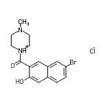 CAS#: 94333-53-6， (7-bromo-3-hydroxy-2-naphthyl)-(4-methylpiperazin-1-ium-1-yl)methanone chloride