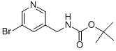 structure of CAS# 943722-24-5, N-[(5-Bromo-3-Pyridinyl)Methyl]-Carbamic Acid 1,1-Dimethylethyl Ester;Tert-Butyl [(5-Bromopyridin-3-Yl)Methyl]Carbamate, 3-Bromo-5-{[(Tert-Butoxycarbonyl)Amino]Methyl}Pyridine;3-(Aminomethyl)-5-Bromopyridine, 3-BOC Protected;Tert-Butyl (5-Bromopyridin-3-Yl)Methylcarbamate