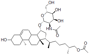 CAS#: 94425-99-7， [(25R)-26-(Acetyloxy)-3alpha-Hydroxycholest-5-En-15alpha-Yl] 2-(Acetylamino)-2-Deoxy-beta-D-Glucopyranoside