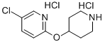 结构式 CAS# 944390-66-3, 5-氯-2-(4-哌啶基氧基)-吡啶盐酸盐(1:2)