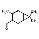 CAS#: 94481-70-6， 3,7,7-trimethylbicyclo[4.1.0]hept-2-ene-4-carbaldehyde