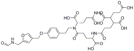CAS#: 94483-60-0， 6-[[(1S)-3-[[(1S)-3-Carbamoyl-1-Carboxy-Propyl]-[2-[4-[[5-(Formamidomethyl)-3-Furyl]Methoxy]Phenyl]Ethyl]Carbamoyl]-1-Carboxypropyl]Carbamoyl]Hexane-1,3,4-Tricarboxylic Acid