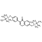 CAS#: 944912-19-0， 7-{[Dimethyl(2-methyl-2-propanyl)silyl]oxy}-3-(4-{[dimethyl(2-methyl-2-propanyl)silyl]oxy}phenyl)-4H-chromen-4-one