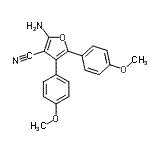 结构式 CAS# 94556-80-6, 2-氨基-4,5-二(4-甲氧基苯基)-3-糠腈