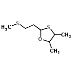 CAS#: 94633-00-8， 4,5-Dimethyl-2-[2-(methylsulfanyl)ethyl]-1,3-oxathiolane